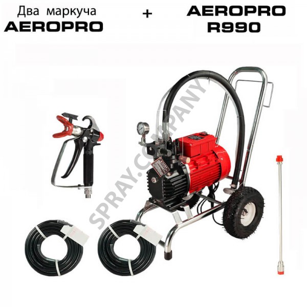 Машина за боядисване AEROPRO R990 - два маркуча за боядисване AEROPRO Машина за боядисване AEROPRO R990 - два маркуча за боядисване AEROPRO