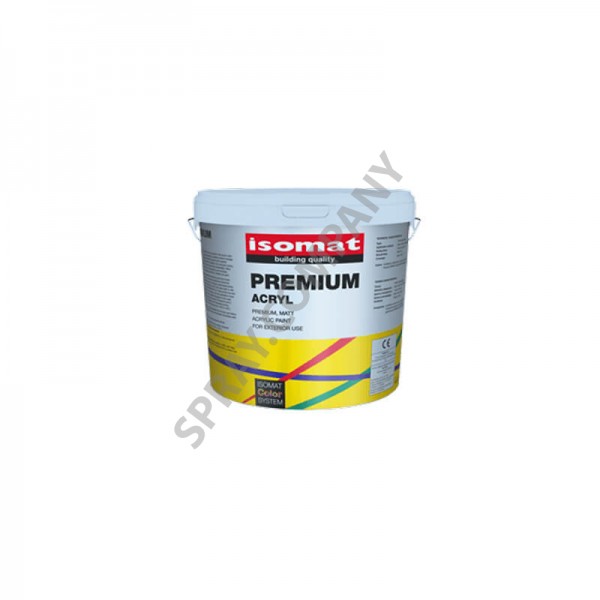 Боя ISOMAT PREMIUM ACRYL - Бял 10 l