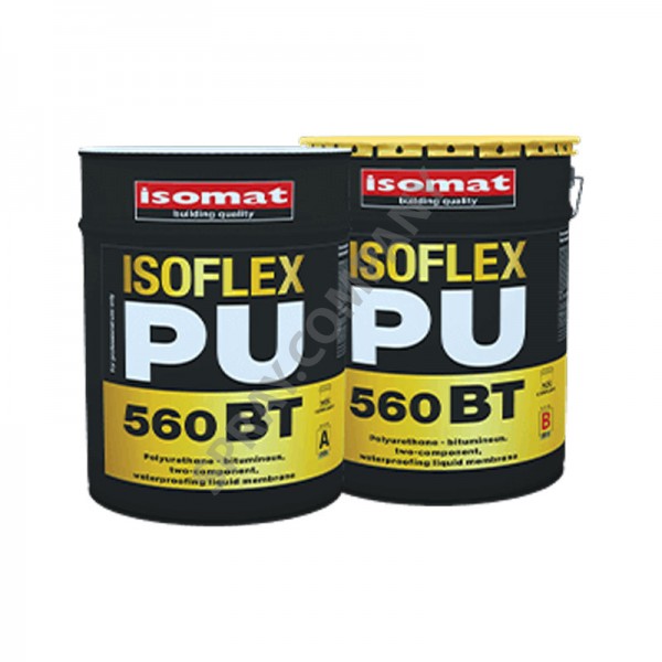 ISOMAT Двукомпонентна течна хидроизолационна мембрана ISOFLEX-PU 560 BT 40l ISOMAT Двукомпонентна течна хидроизолационна мембрана ISOFLEX-PU 560 BT 40l
