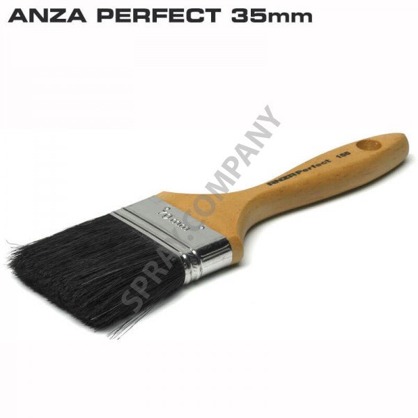 Плоска четка с дървена дръжка и естествен косъм ANZA PERFECT 35 mm Плоска четка с дървена дръжка и естествен косъм ANZA PERFECT 35 mm