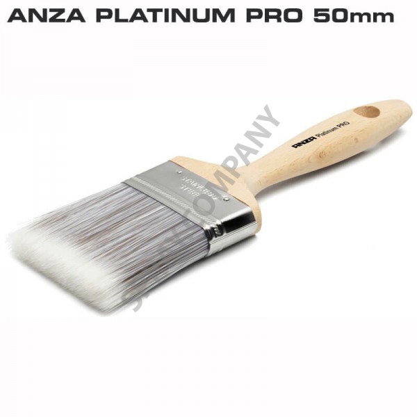 Плоска четка за боядисване с дървена дръжка ANZA PLATINUM PRO 50 mm Плоска четка за боядисване с дървена дръжка ANZA PLATINUM PRO 50 mm