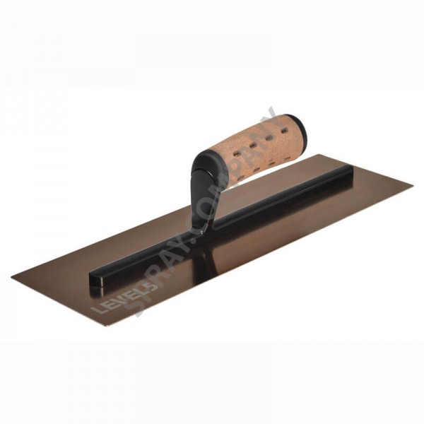 Маламашка LEVEL 5 златна с кожена дръжка - извита 14 '' / 36 cm 4-972 Маламашка LEVEL 5 златна с кожена дръжка - извита 14 '' / 36 cm 4-972