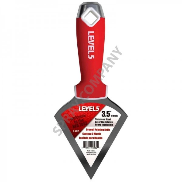 Шпакла LEVEL 5 заострена с гумирана дръжка 3.5 '' / 89 mm 5-202 Шпакла LEVEL 5 заострена с гумирана дръжка 3.5 '' / 89 mm 5-202