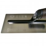 ULTRA FLEX Маламашка Silver извита неръждаема стомана 356 x 120 x 0.4 mm дръжка кожа винтидж