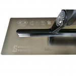 ULTRA FLEX Маламашка Silver извита неръждаема стомана 305 x 120 x 0.4 mm дръжка кожа винтидж
