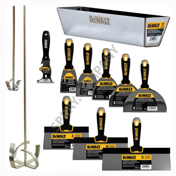 Комплект DeWALT за шпакловане 12 части 3-609 Комплект DeWALT за шпакловане 12 части 3-609