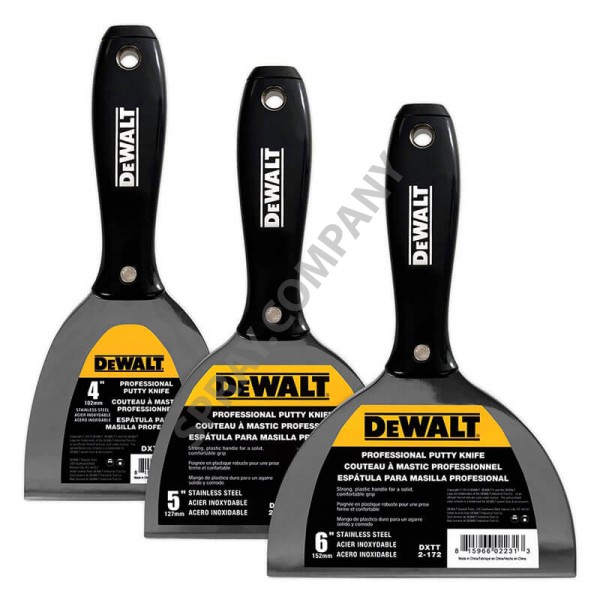 Комплект DeWALT 3 шпакли с пластмасови дръжки 3-170 Комплект DeWALT 3 шпакли с пластмасови дръжки 3-170