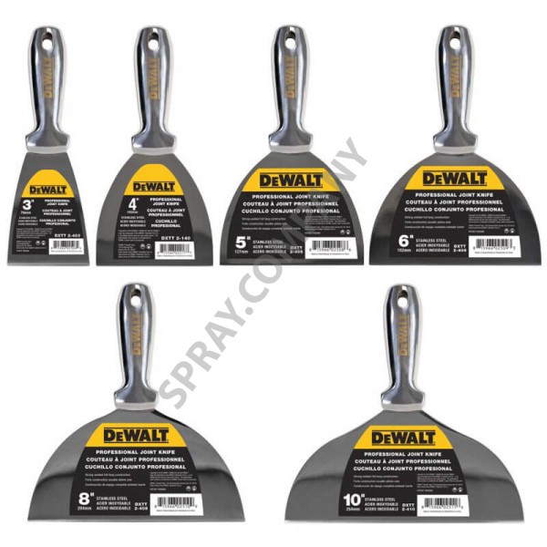 Комплект DeWALT 6 шпакли със заварена дръжка 3-650
